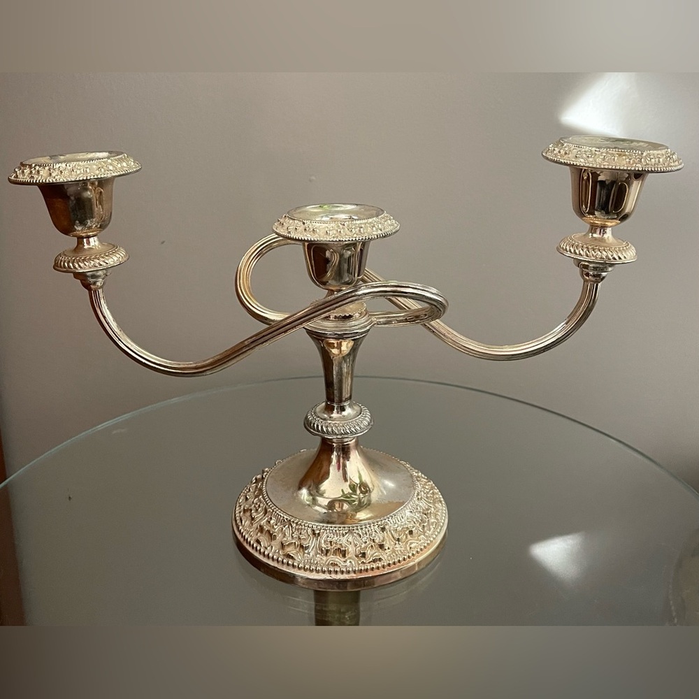 Silver candelabra